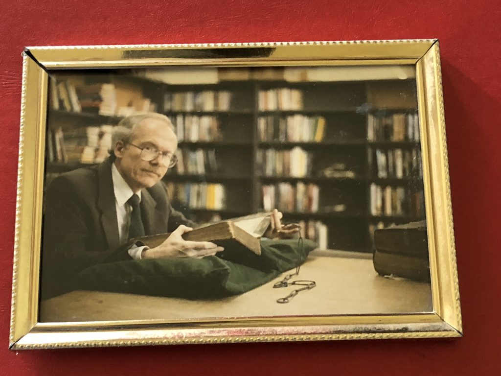 Picture of Dr. Daniel W. Doerksen at the British Library (in the British Museum), London UK.